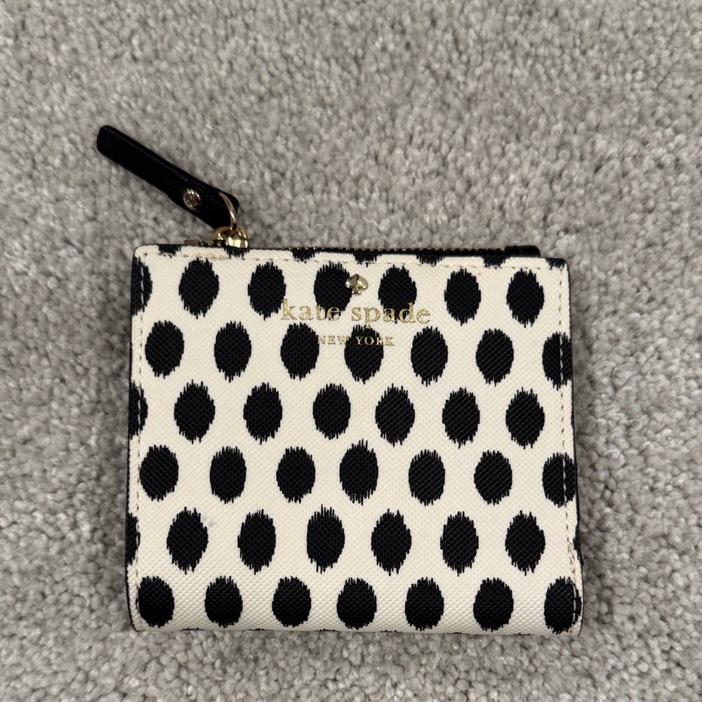 Kate Spade Polka Dot Wallet in Black and White